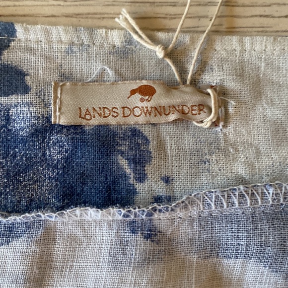 Lands Downunder button up jacket with 3/4 sleeves and notched cuffs, linen - Picture 5 of 8